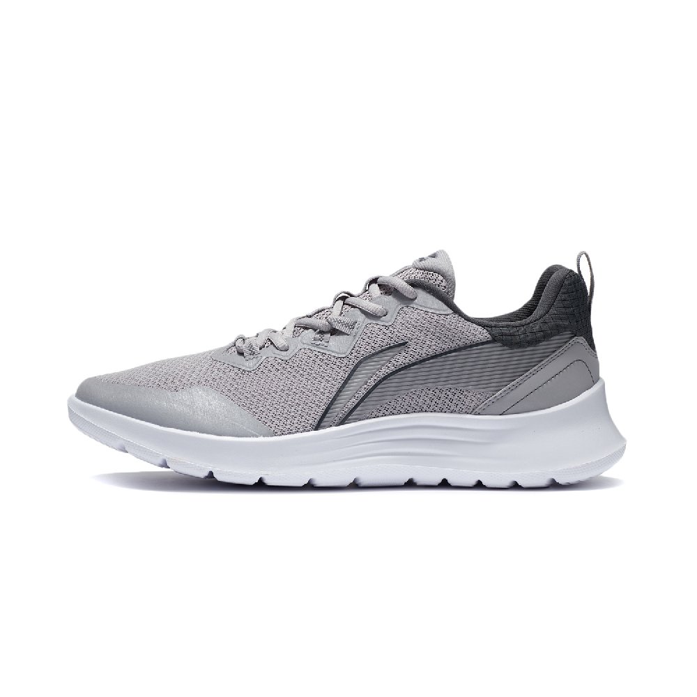 LiNing Slip Resistant And Abrasion Resistant Support Low Top Casual Running Shoes Men's Gray