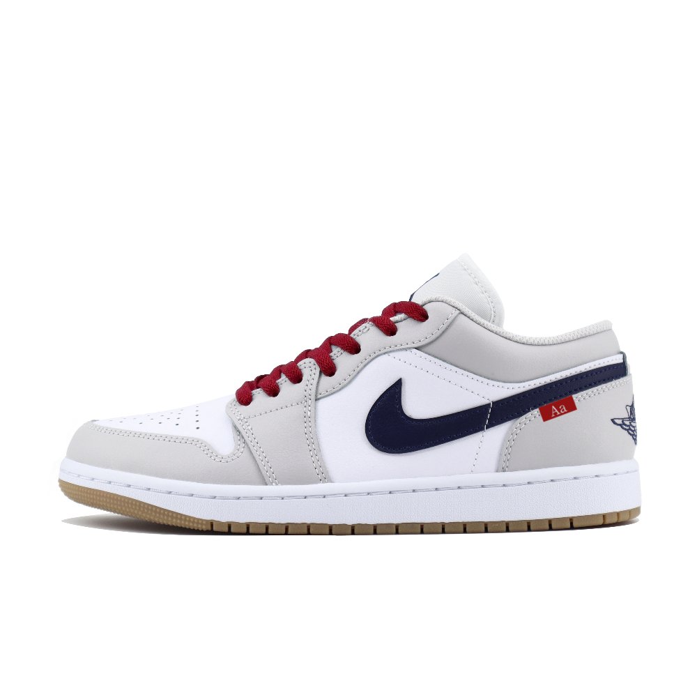 Jordan Air Jordan 1 Shock Absorbers With Slip Resistant Features Low Top Vintage Basketball Shoes Unisex Light Gray