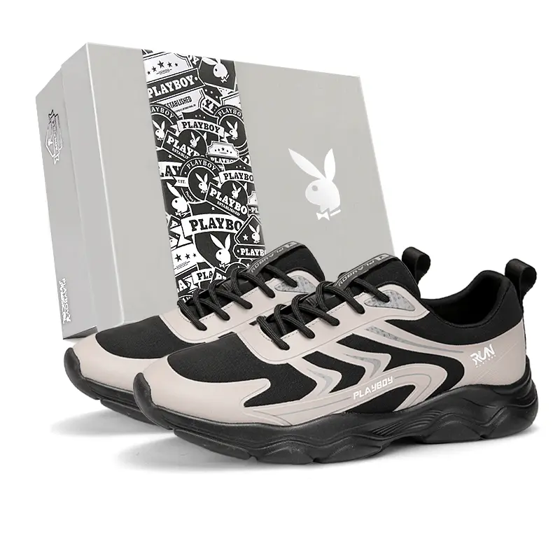 Playboy Low Top Casual Shoes Men's Black/Apricot
