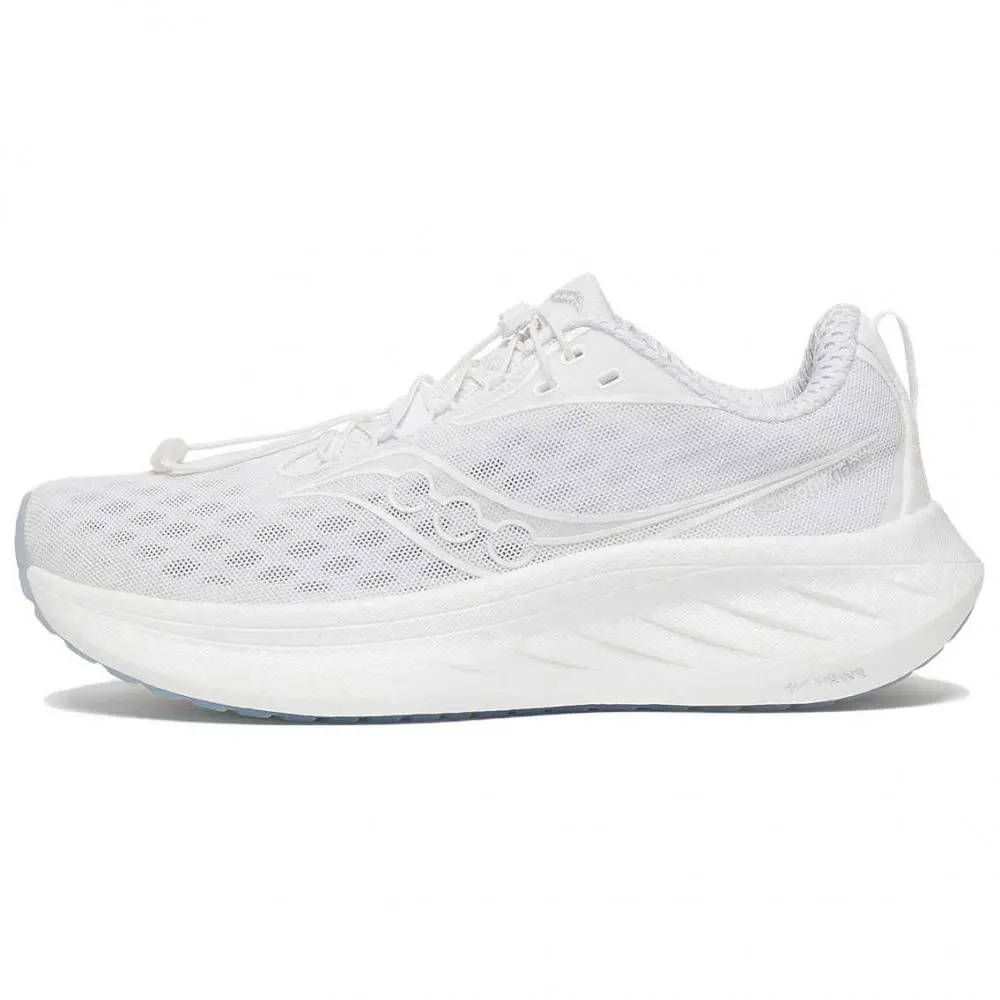 Saucony Ride Yutu 18 Slip Resistant Abrasion Resistant Low top Running Shoes Unisex White