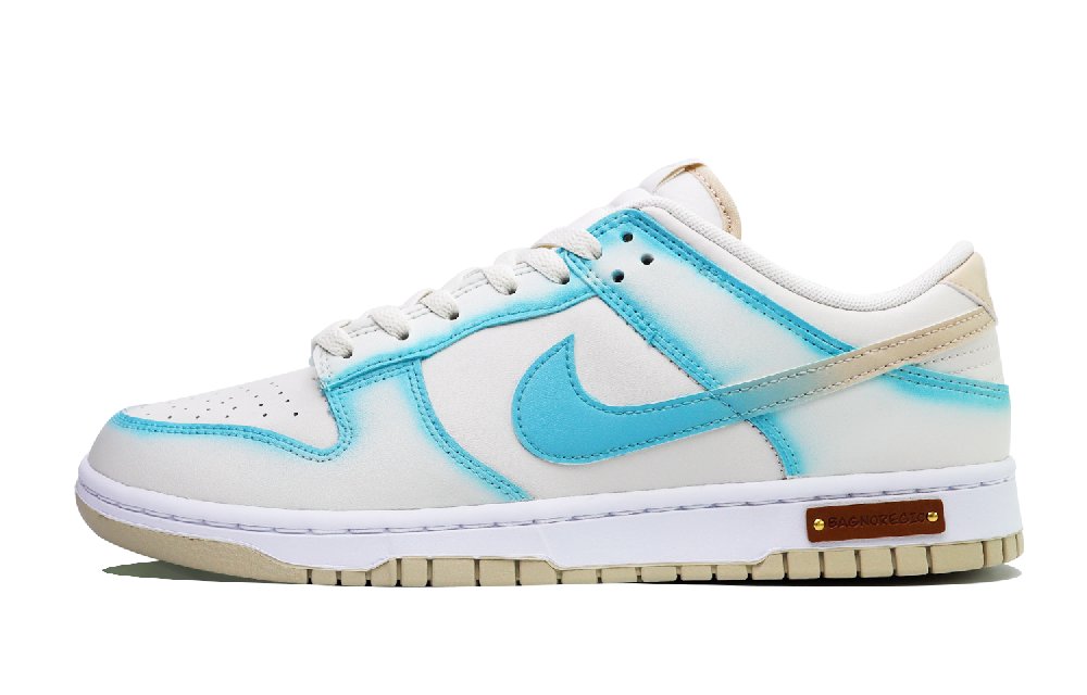 Nike Dunk Low Low-Top Skateboard Shoes Men's White Blue
