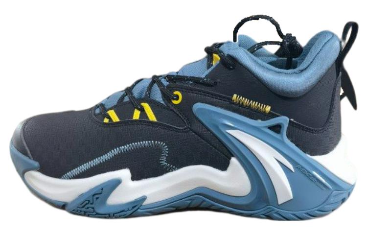 Anta Cushioning Anti-Slip And Wear-Resistant Coverage Support Low-Top Basketball Shoes Men's Navy Blue