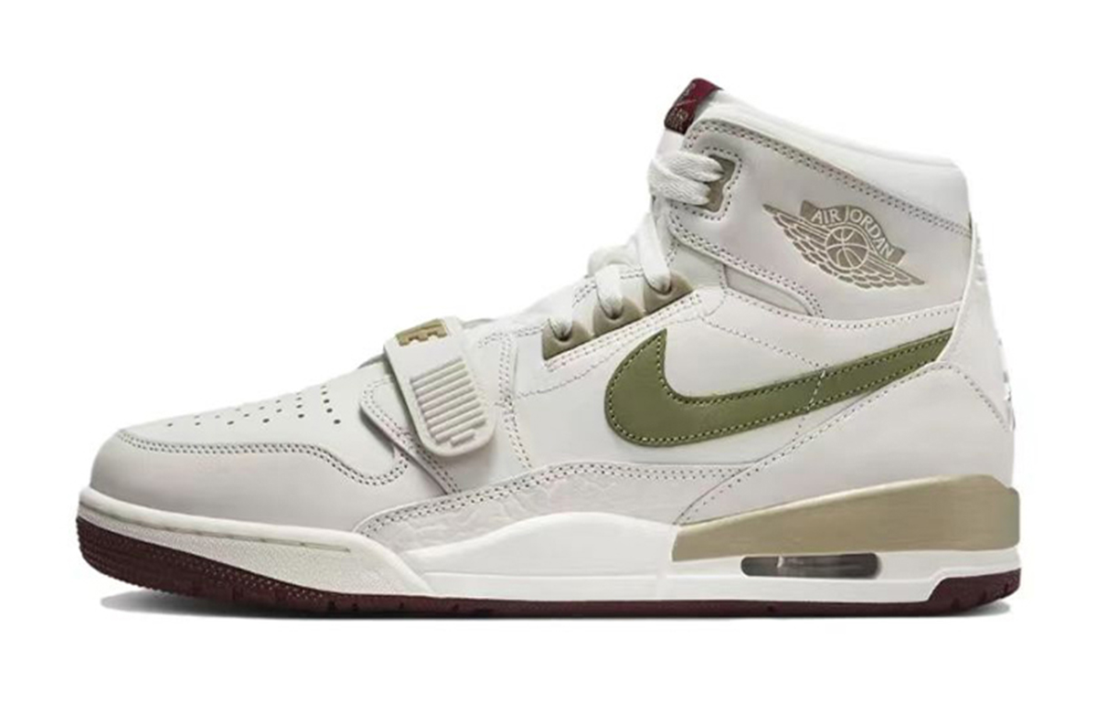 Jordan Legacy 312 Slip-Resistant High-Top Vintage Basketball Shoes Men's White Green купить в интернет-магазине Yoocart с быстрой доставкой по России.