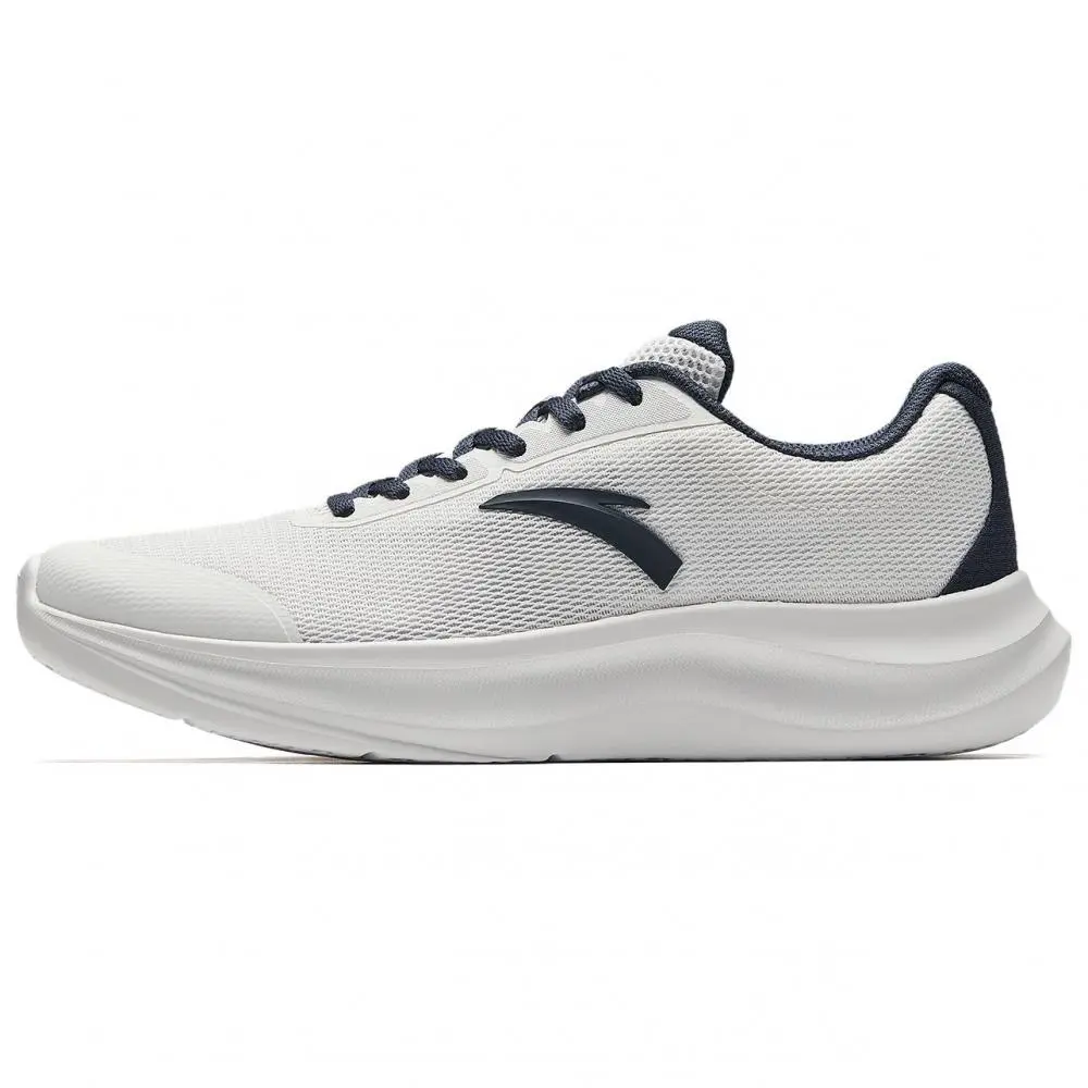 Anta Running Collection Wear resistant And Waterproof Low top Sprint Running Shoes Men's Papyrus White Ink Blue