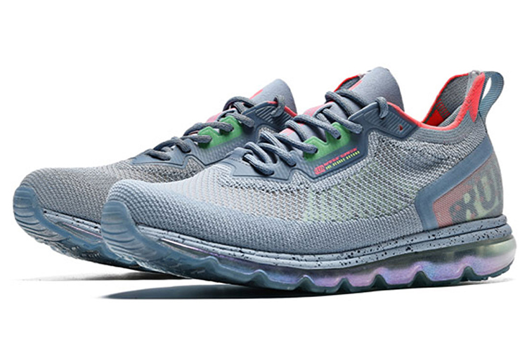 361° Breathable Low Top Running Shoes Women's Blue Gray Full Length Air Cushion, Comfortable