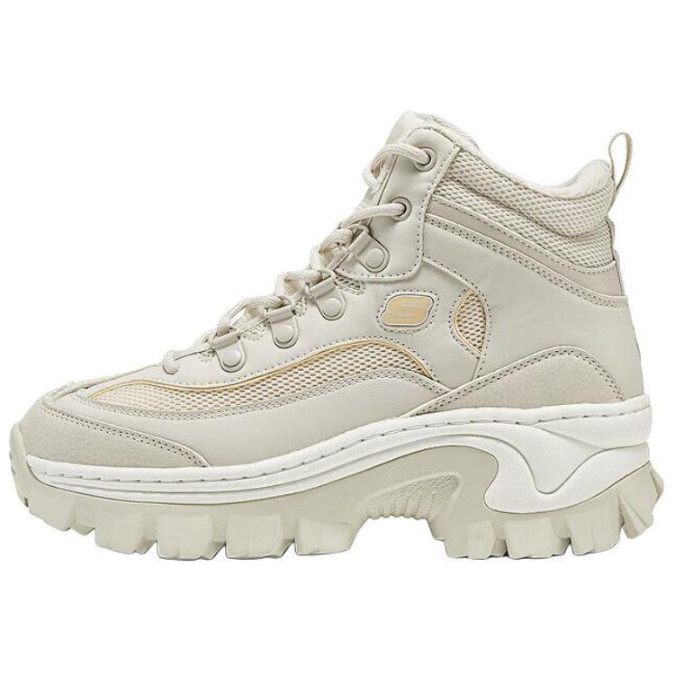 Skechers Street Breathable Height Increasing High-Top Casual Shoes Women's Beige