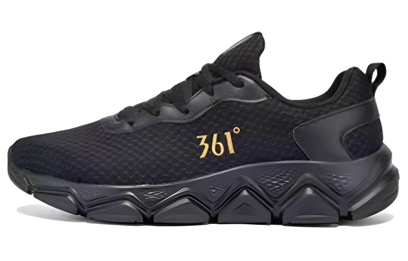 361° Non slip Lightweight Low Top Running Shoes Men's Black