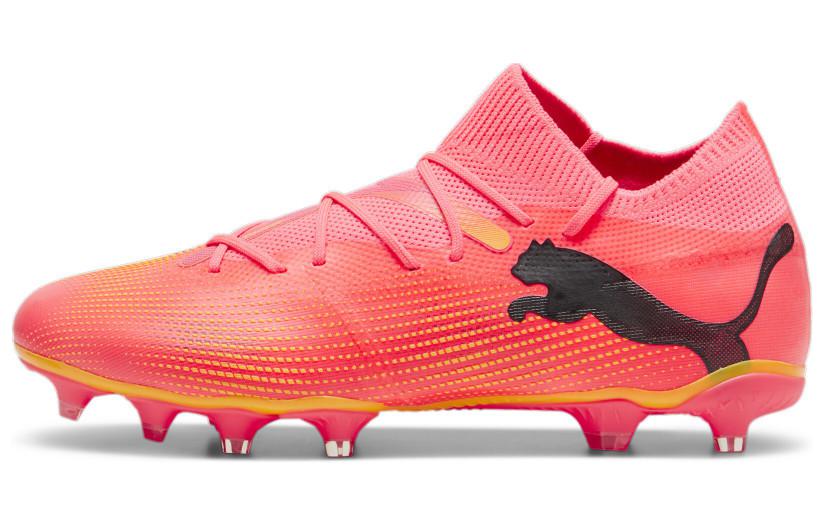 PUMA FUTURE 7 MATCH AG Short Rubber Studs FG Long Rubber Studs Cushioning, Wear Resistant Soccer Shoes Men's Red