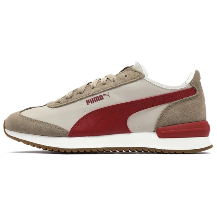 PUMA R78 Nylon Low Top Casual Shoes Unisex Gray Brown Red