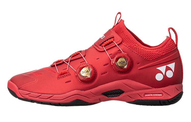 YONEX Power Cushion Slip-Resistant Low-Top Badminton Shoes Unisex Metal Red