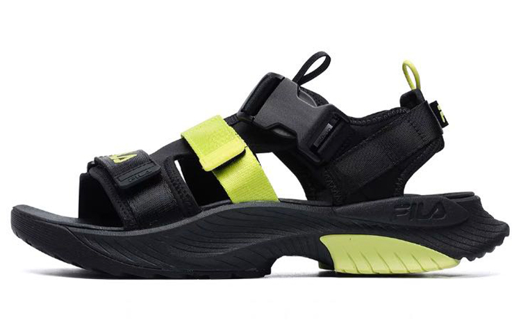 FILA Heritage FHT Beach Sandals Men's Black Yellow