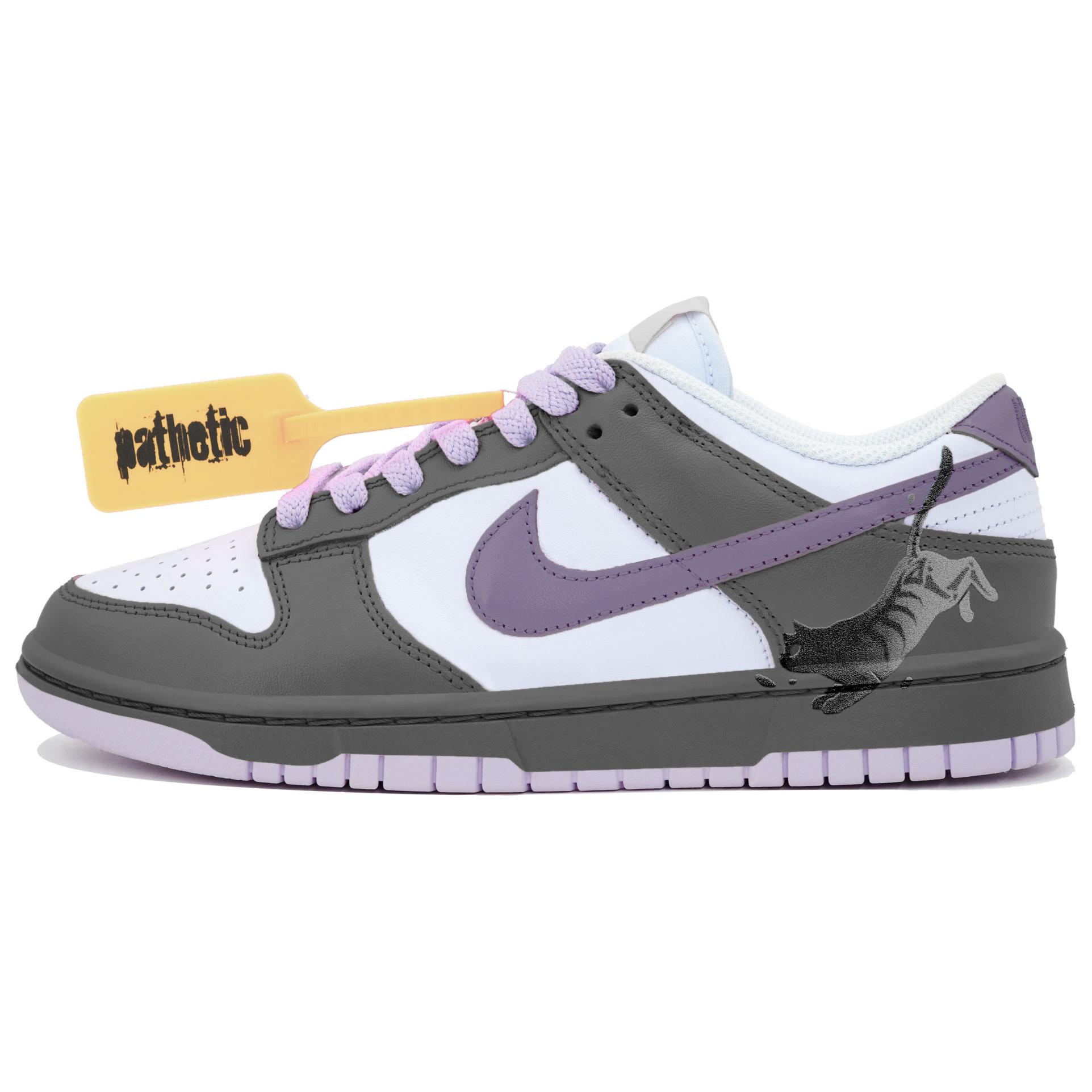 Nike Dunk 'Atmosphere Pink' LTDZ Night Travel Gray Cat, Box Slip Resistant Low Top Skateboard Shoes Women's Gray Purple купить в интернет-магазине Yoocart с быстрой доставкой по России.