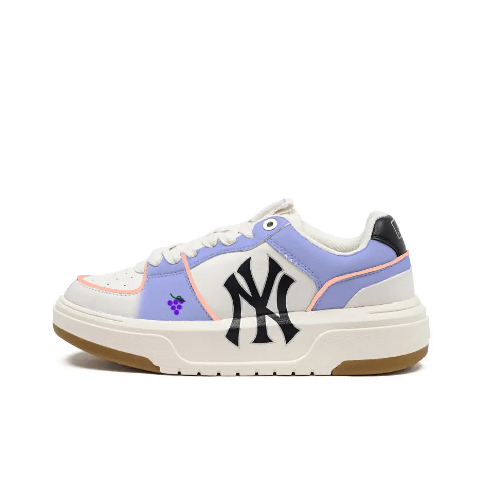 MLB Chunky Liner Grape Low top Skateboard Shoes Unisex White Purple