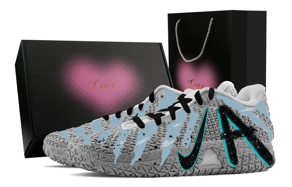 Nike Ja Morant 3 Blue Moment, Heart Box Abrasion Resistant Low top Basketball Shoes Unisex