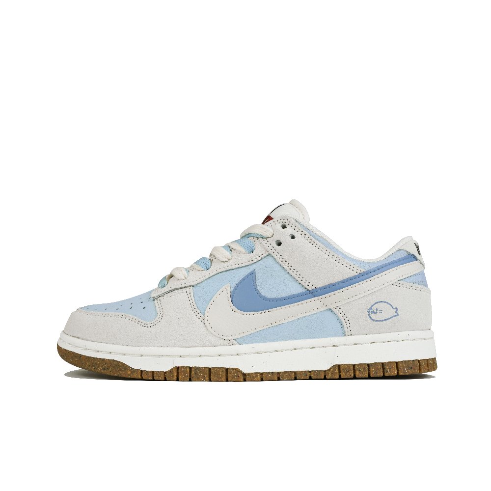 Nike Dunk Low Top Skateboard Shoes Women's Gray Blue