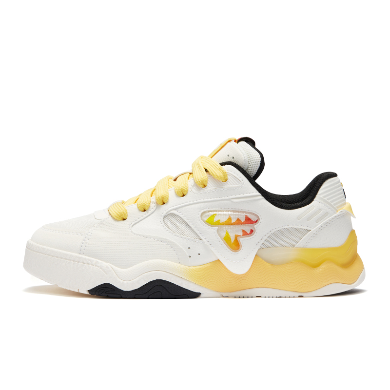 FILA FUSION Kick 2.0 Skateboard Shoes Men Low-Top Snow White/Lemon Juice Yellow