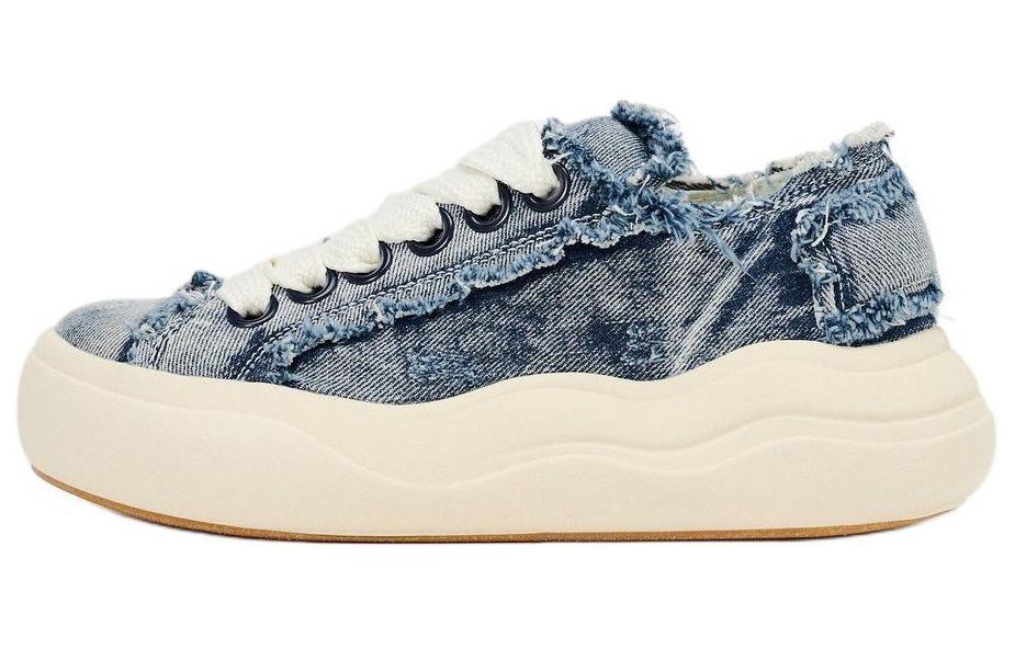 ZARA Low Top Skateboard Shoes Women's Blue White