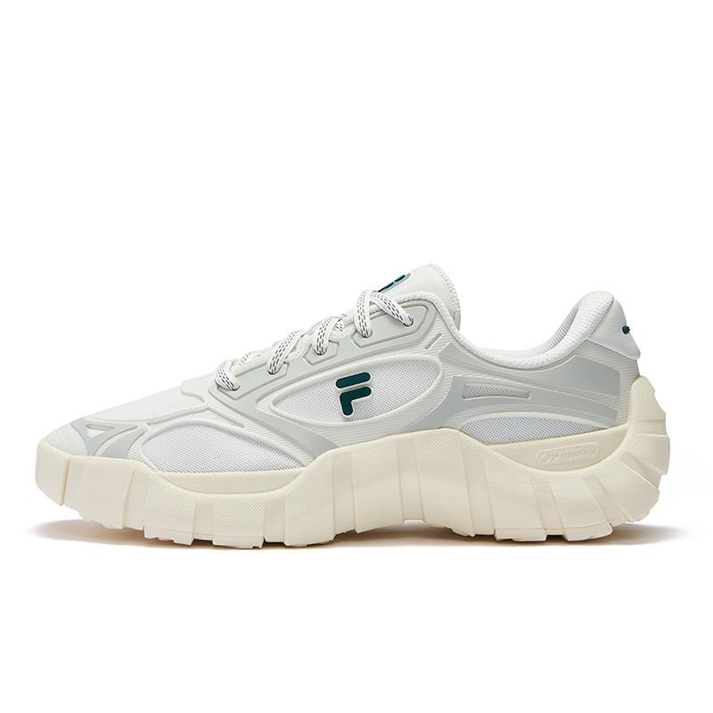 FILA FUSION BONE DX Spine Shoes Durable Breathable Low-Top Casual Shoes Men's Freesia White/Violet Gray