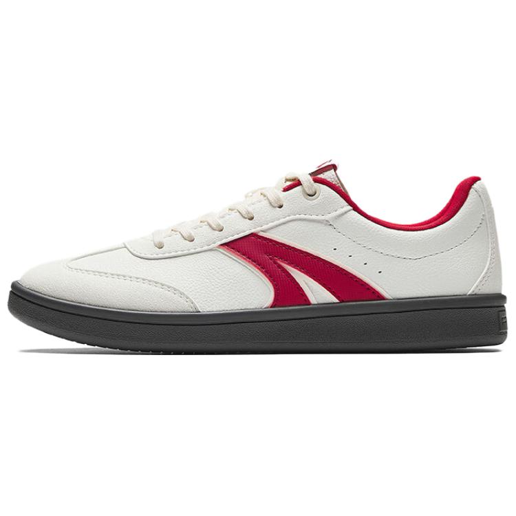 Anta Wear resistant And Lightweight Low top Skateboard Shoes Women's Ivory White Raspberry Red