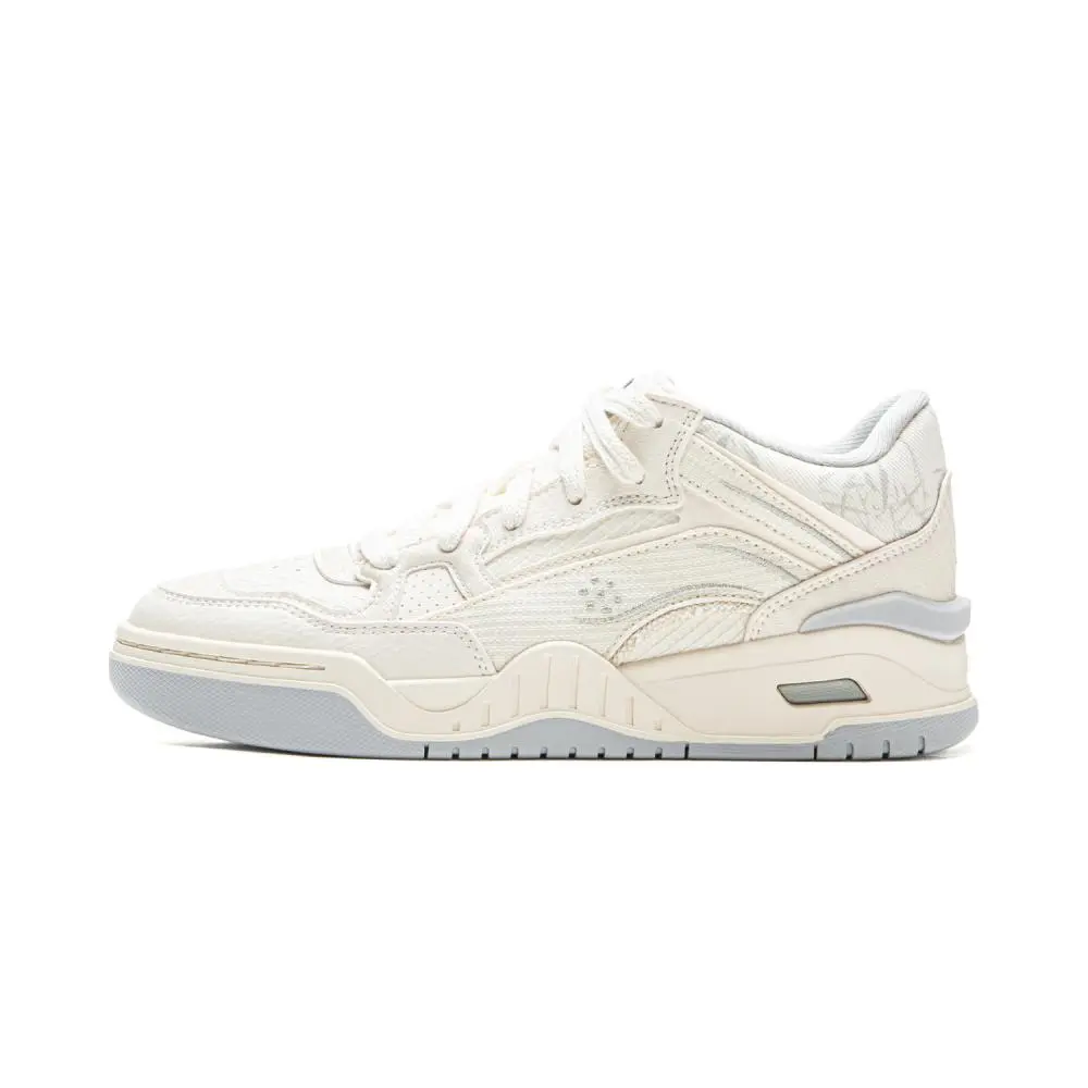 LINING Moon White 2MID Skateboard Shoes Women's Mid top Ecru