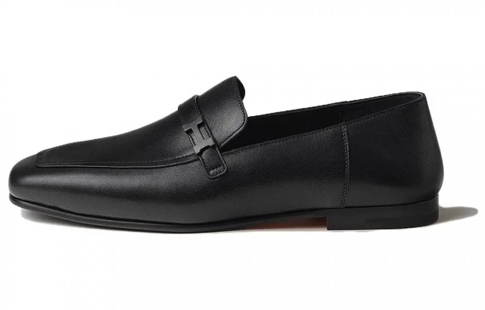 HERMES Giovanni Loafers Men's Black