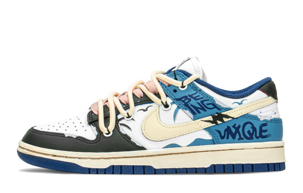 Nike Dunk Low Top Skateboard Shoes Women's Dark Sky Blue