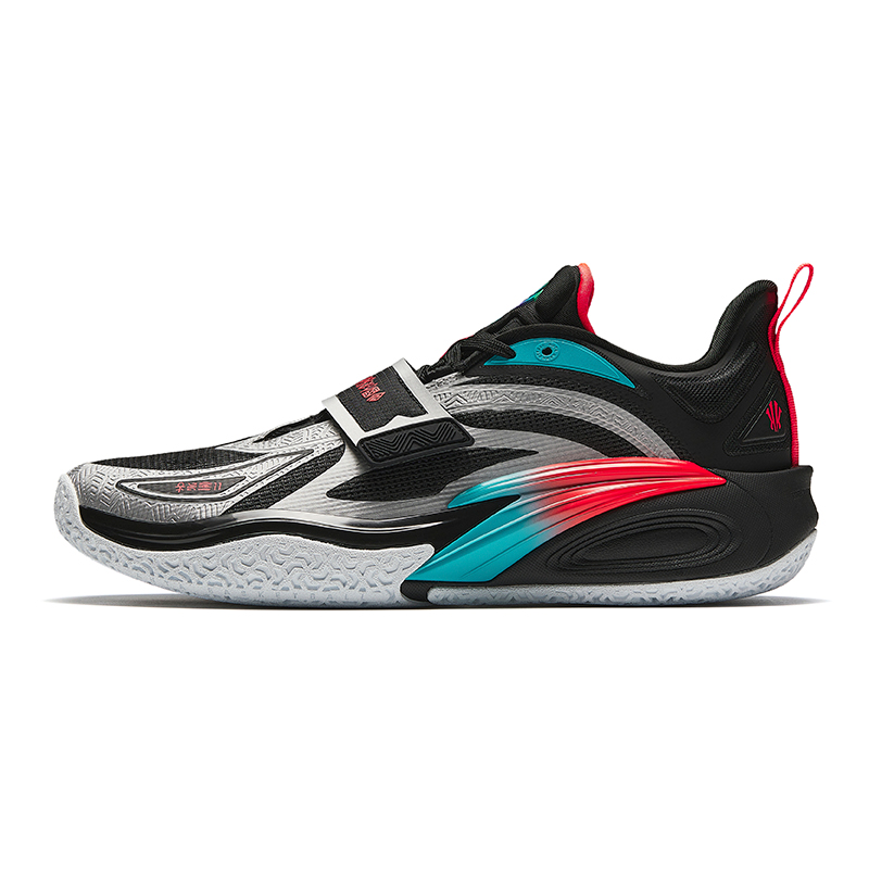 Anta KAI 1 Shock Absorbers Slip Resistant Low top Basketball Shoes Unisex Black Silver