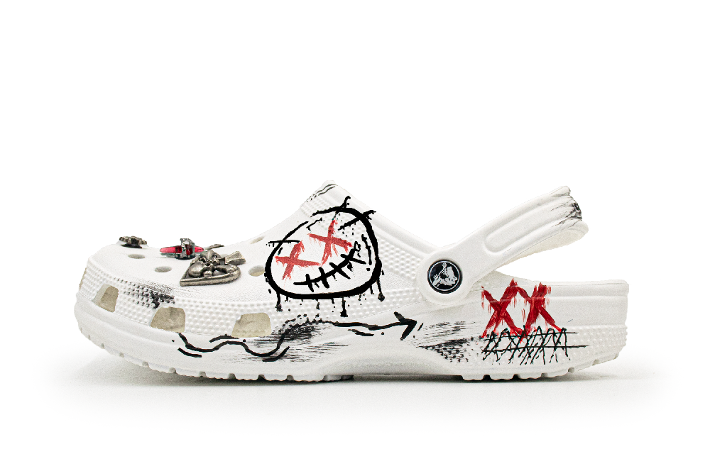Crocs Classic Clog Graffiti Street Clogs Unisex White