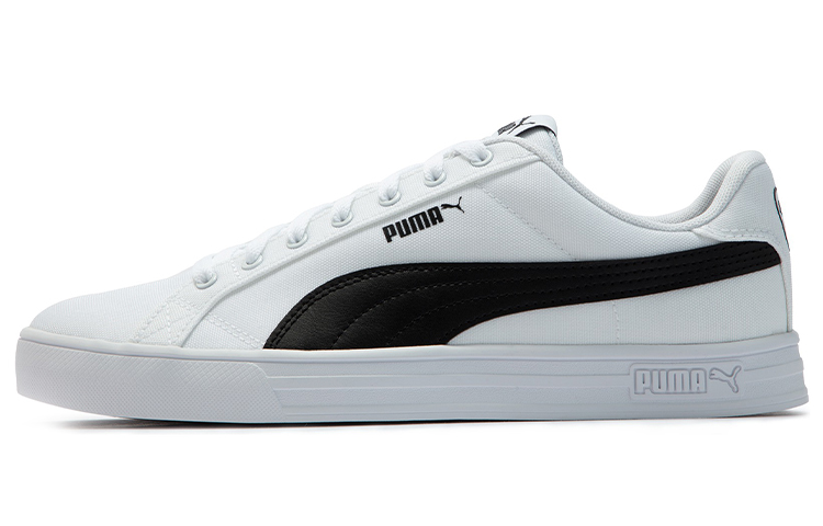PUMA Smash Vulc Retro Casual Skateboarding Shoes Unisex White Black Shoe 'White Black'
