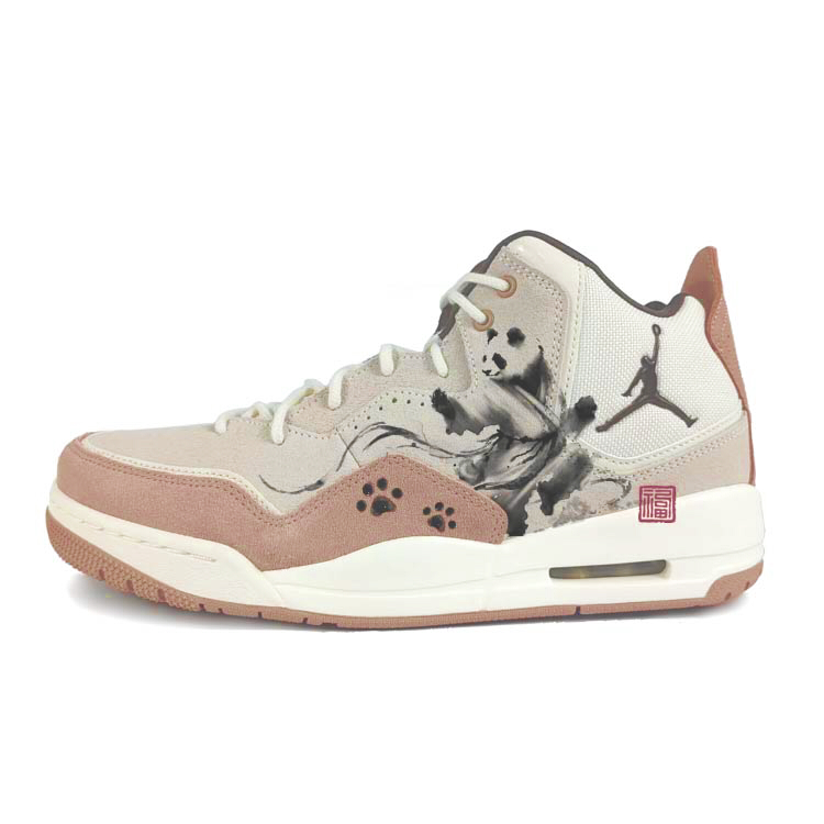 Jordan Courtside 23 Abrasion-Resistant Mid-Top Vintage Basketball Shoes Men's Brown White