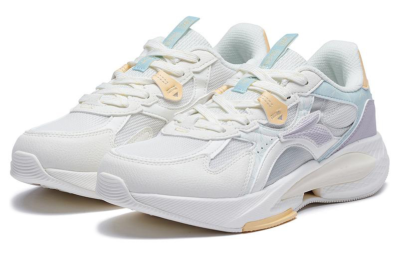 361° Anti Slip Wear Resistant Breathable Lightweight Low Top Running Shoes Women's White Yellow Blue Purple.