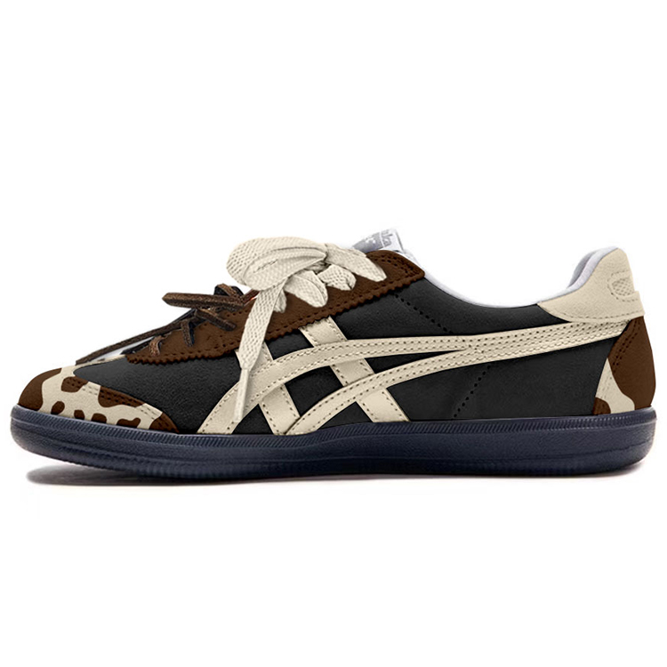 Onitsuka Tiger Tokuten Slip-Resistant Cushioning Low-Top Skateboard Shoes Unisex Beige Brown Black