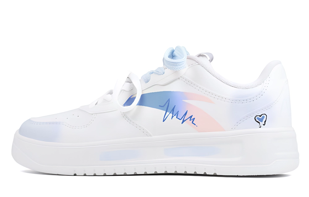 Anta Slip Resistant Abrasion Resistant Low top Skateboard Shoes Women's White