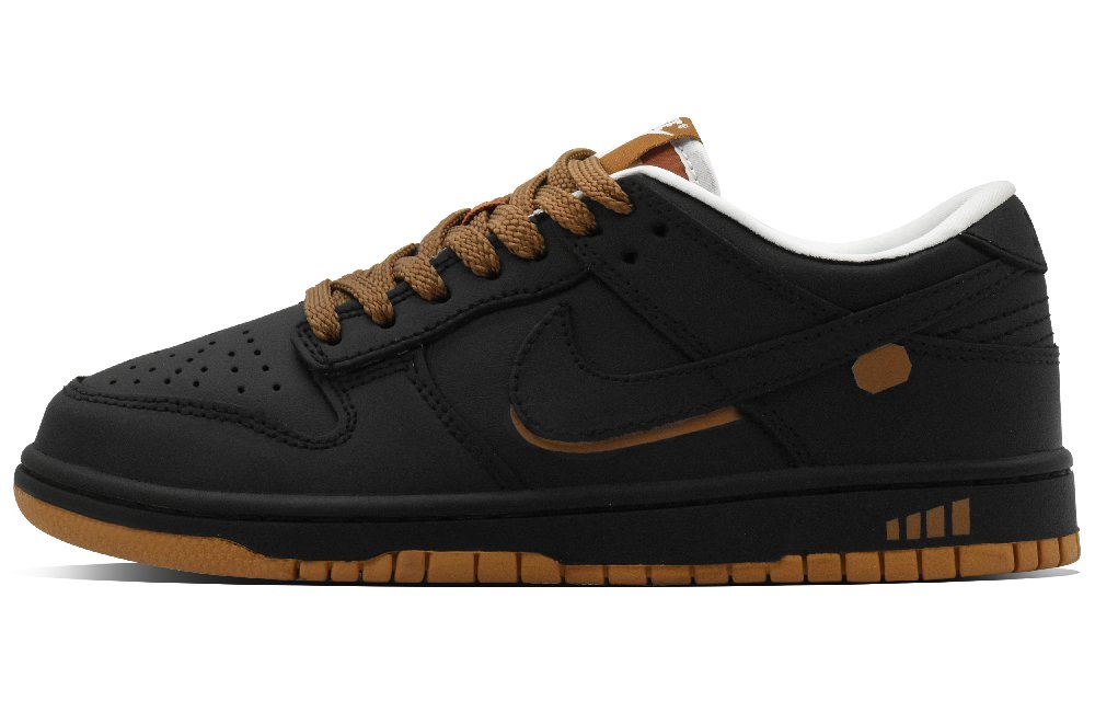 Nike Dunk Obsidian Anti Slip Wear Resistant Low Top Skateboard Shoes Unisex Black Brown