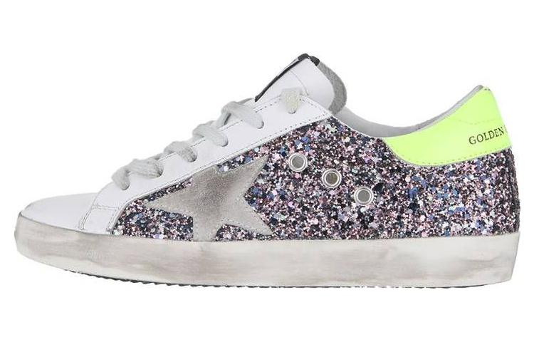 Golden Goose Super-Star Low-Top Skateboard Shoes Women's White Sequins