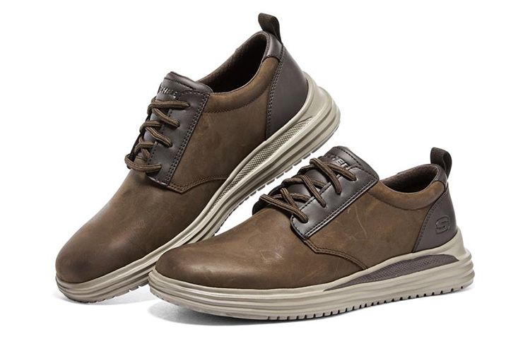 Skechers Proven Low Top Casual Shoes Men's Brown