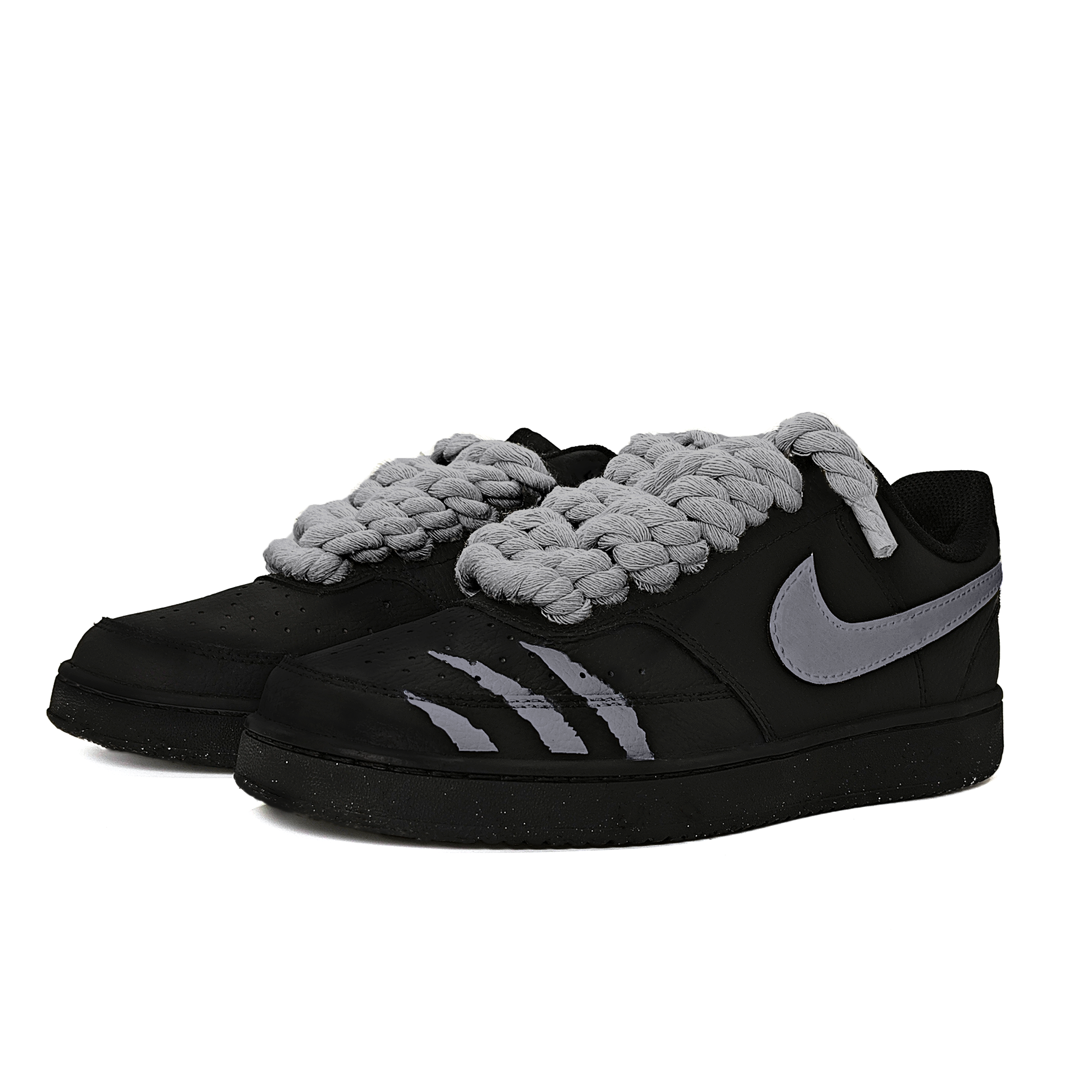 Nike Court Vision Slip-Resistant Low-Top Skateboard Shoes Men's Black Gray Color купить в интернет-магазине Yoocart с быстрой доставкой по России.