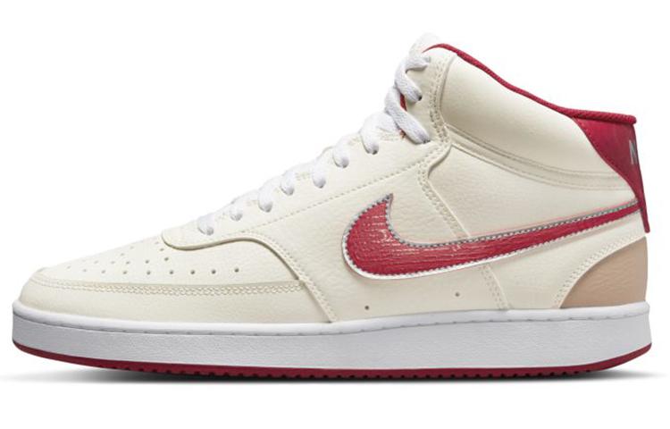 Nike Court Vision Mid Top Sneakers White/Red