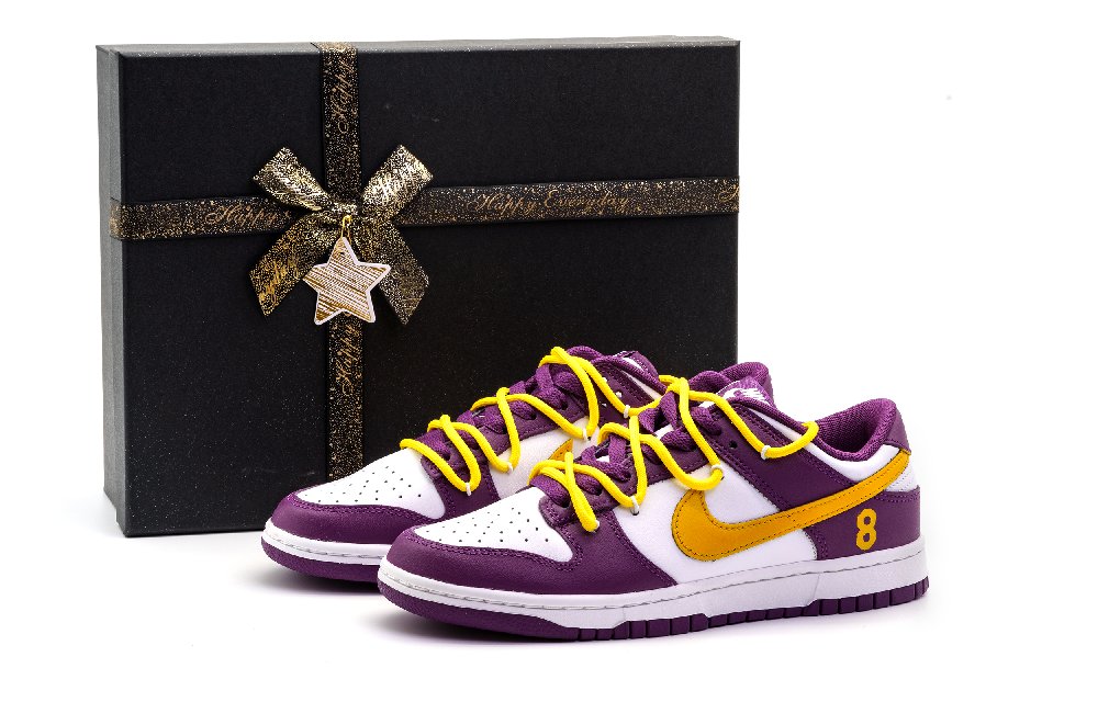 Nike Dunk Abrasion Resistant Low Top Skateboard Shoes Unisex Purple