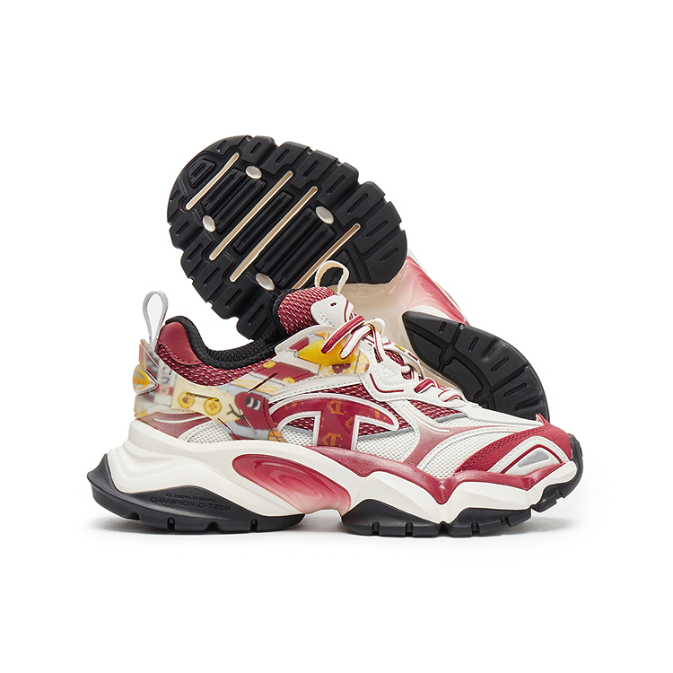 Champion Year Of The Snake Fang Shark Shoes Power Armor Low-Top Chunky Sneakers Women's Ash Red/Milk White купить в интернет-магазине Yoocart с быстрой доставкой по России.