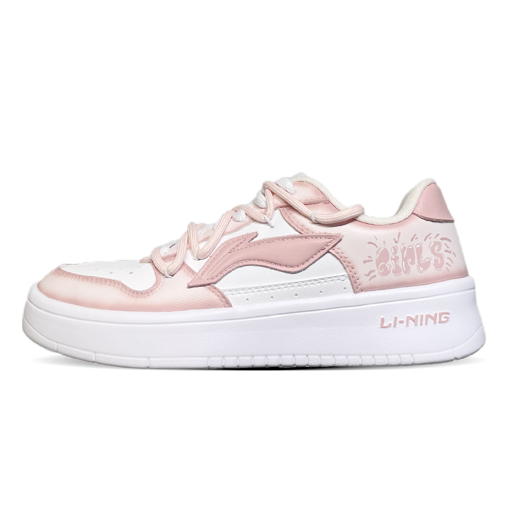 LiNing Pontoon Boats Lightweight, Breathable, And Abrasion Resistant Low Top Skateboard Shoes Women's Pink