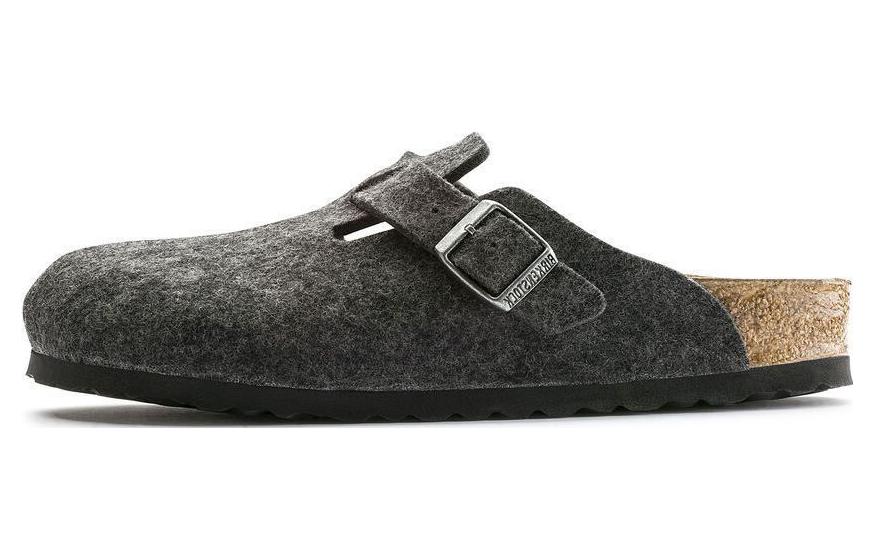 Birkenstock Boston Narrow 'Wool Felt Anthracite'