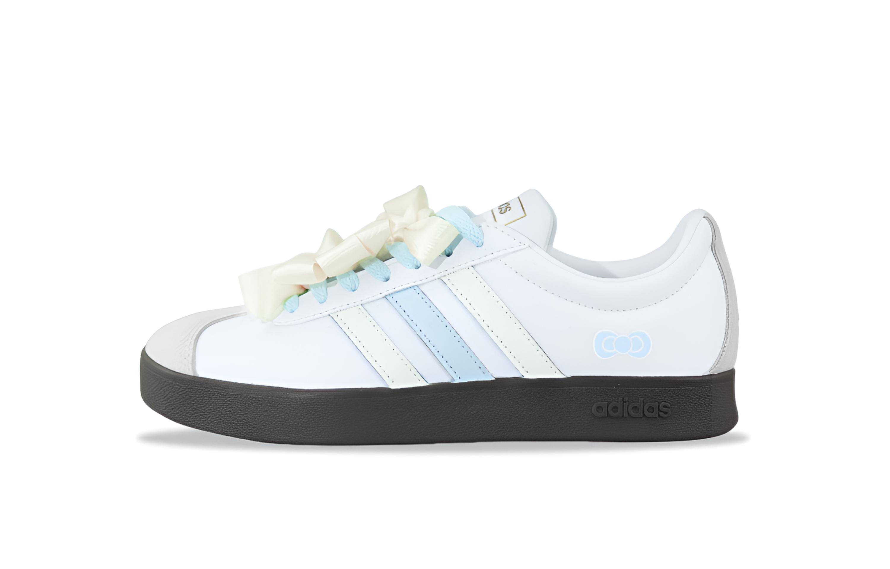 Adidas VL COURT 2.0 Lightweight Low top Skateboard Shoes Unisex Beige Blue