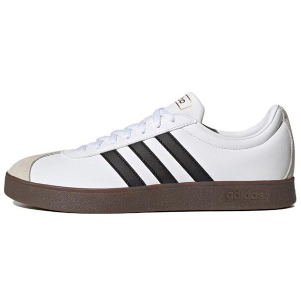 Adidas Neo Vl Court Classic Low Top Skateboard Shoes Unisex Silver White