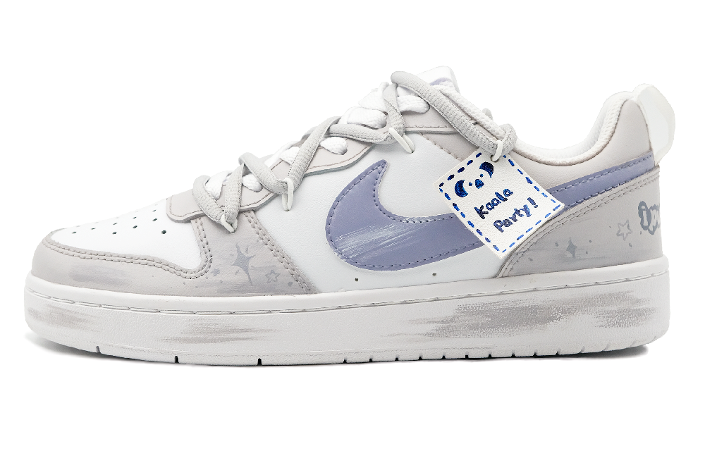 Nike Court Borough 2 Low Top Skateboard Shoes Women's White Purple