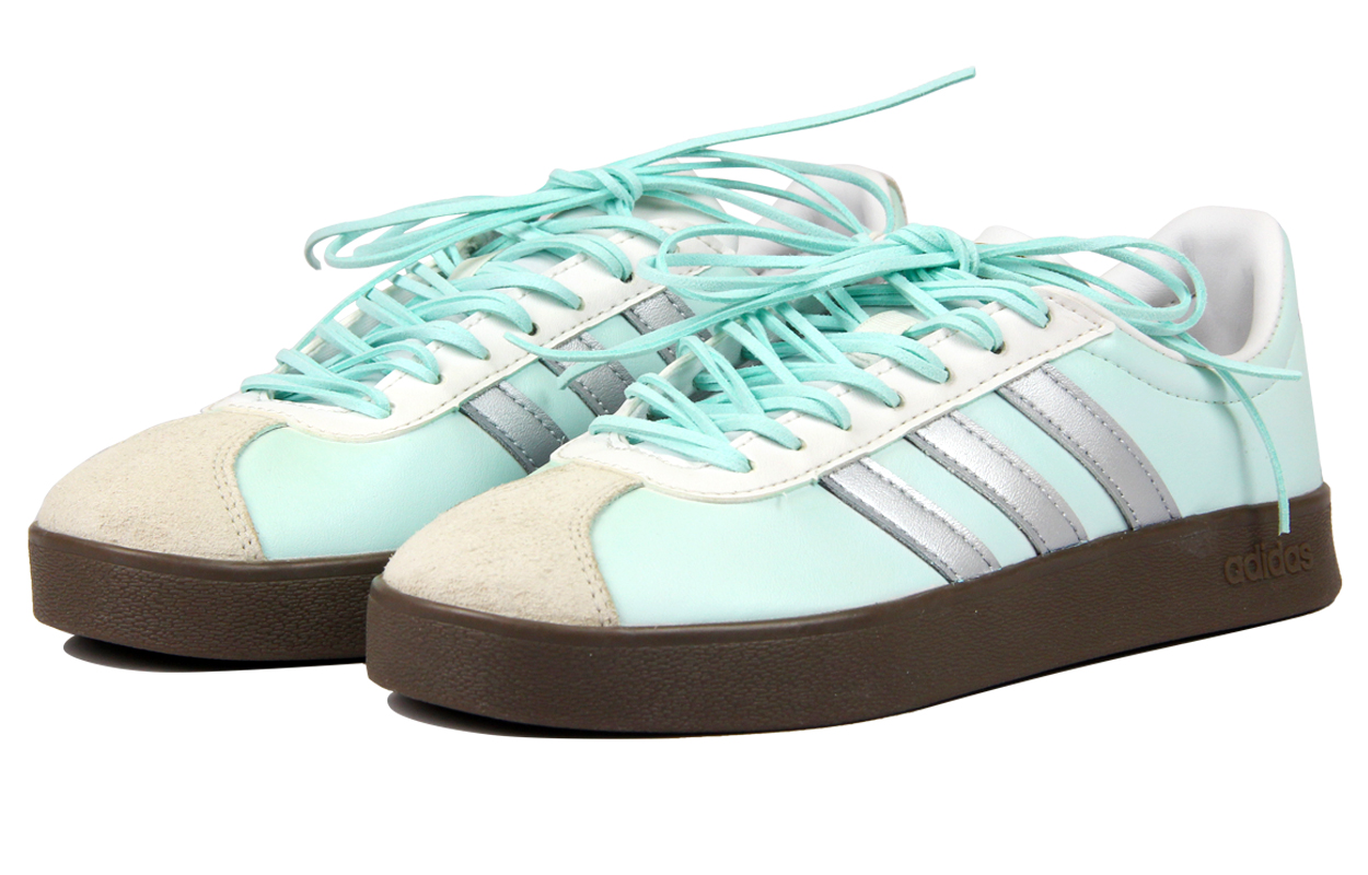 Adidas Neo VL Court 2.0 Slip Resistant Low Top Skateboard Shoes Unisex White Green Silver купить в интернет-магазине Yoocart с быстрой доставкой по России.