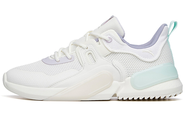 ANTA Rubik's Cube Casual Shoes Women's Low-Top Ivory White/Misty Purple