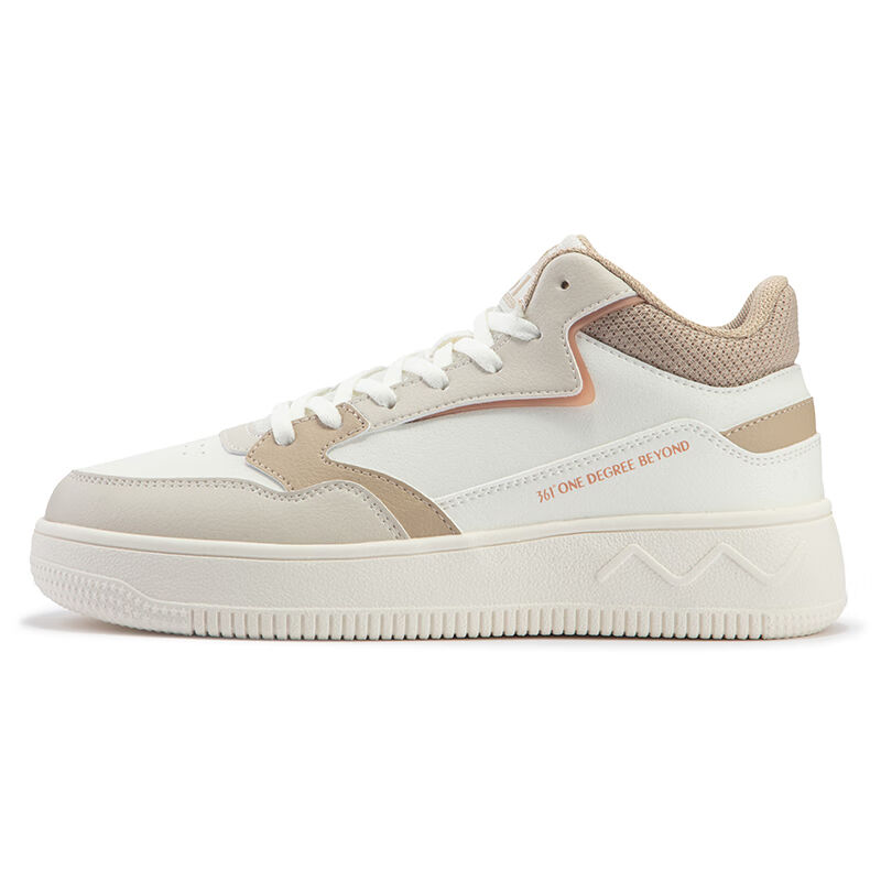 361° Coverage Abrasion Resistant Low Top Skateboard Shoes Women's White Apricot