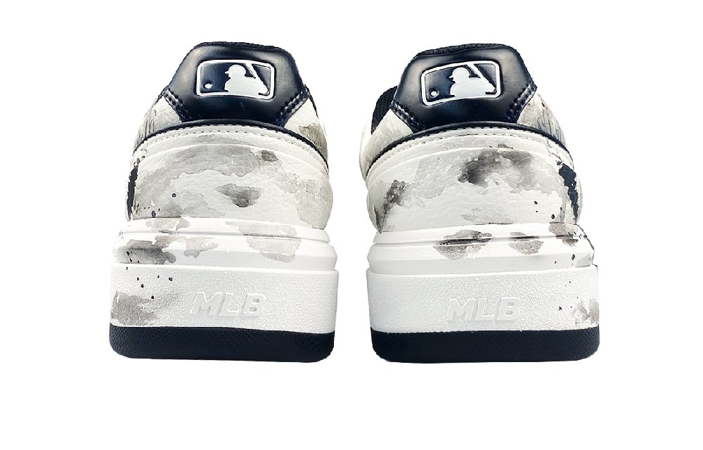 MLB Chunky Liner Wear-Resistant Low-Top Skateboard Shoes Unisex Black White