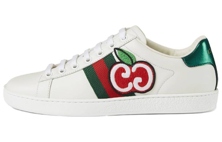 GUCCI Women's Ace Low 'GG Apple Patch White' Women's